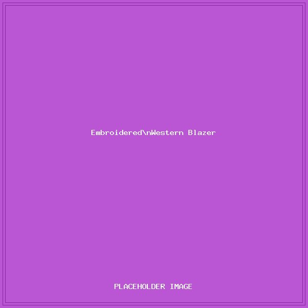 Embroidered Western Blazer