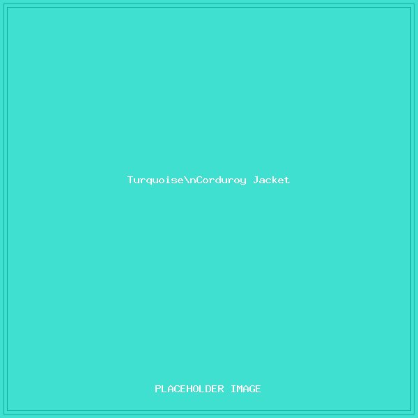 Turquoise Corduroy Jacket