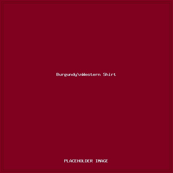 Burgundy Solid Western Shirt