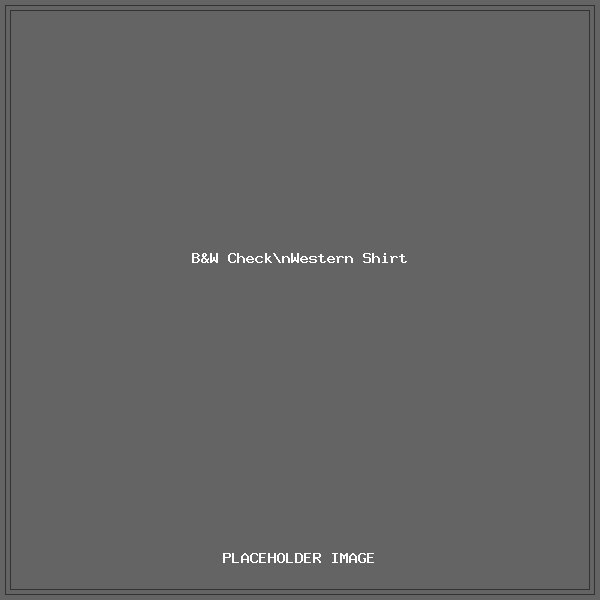 Black & White Check Western Shirt