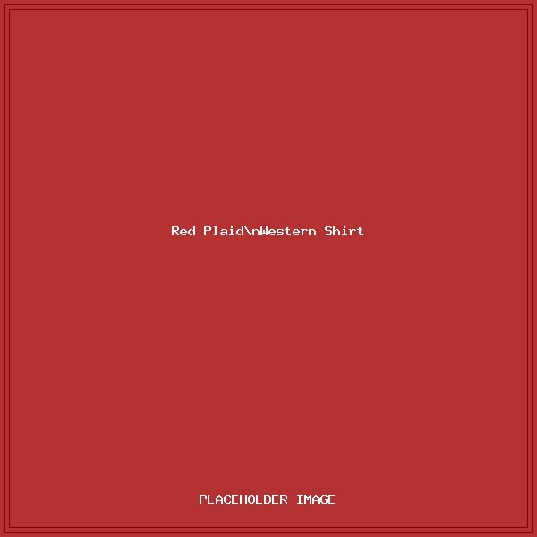 Classic Red Plaid Western Snap Shirt