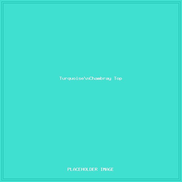 Turquoise Chambray Western Top