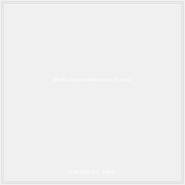 White Eyelet Western Blouse